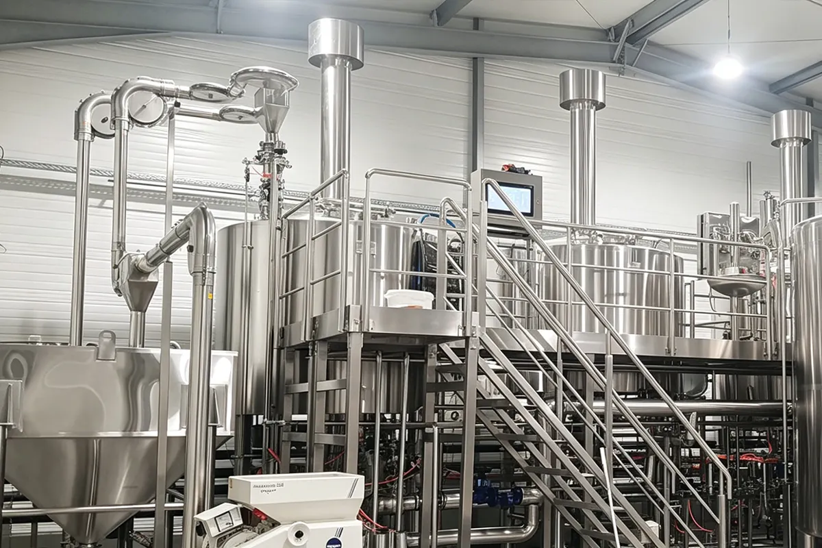2000L 3 vessel brewhouse stainless steel structure