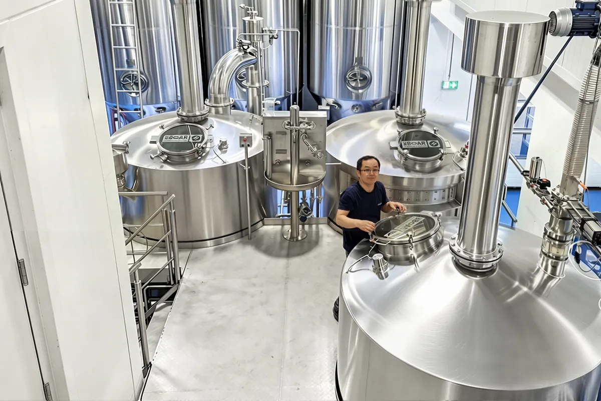 2000L 3 vessel brewhouse stainless steel structure