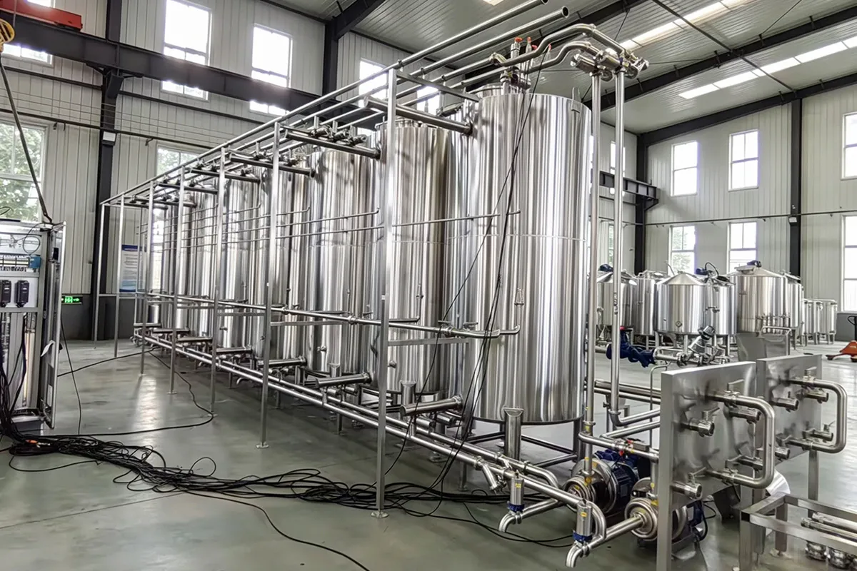 Custom Large Scale Fully Automatic CIP System for Commercial Breweries & Beverage Plants